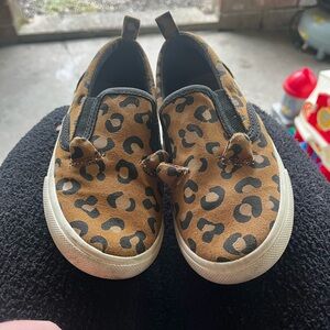 Leopard Print Kids Slip-On Shoes